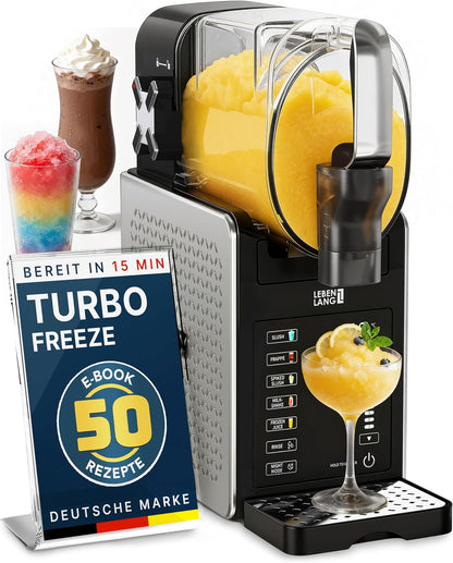 LEBENLANG LBP3312 Slush Machine 1,9 L – 5 Programmes, QuickFreeze, LED Touchscreen, Black