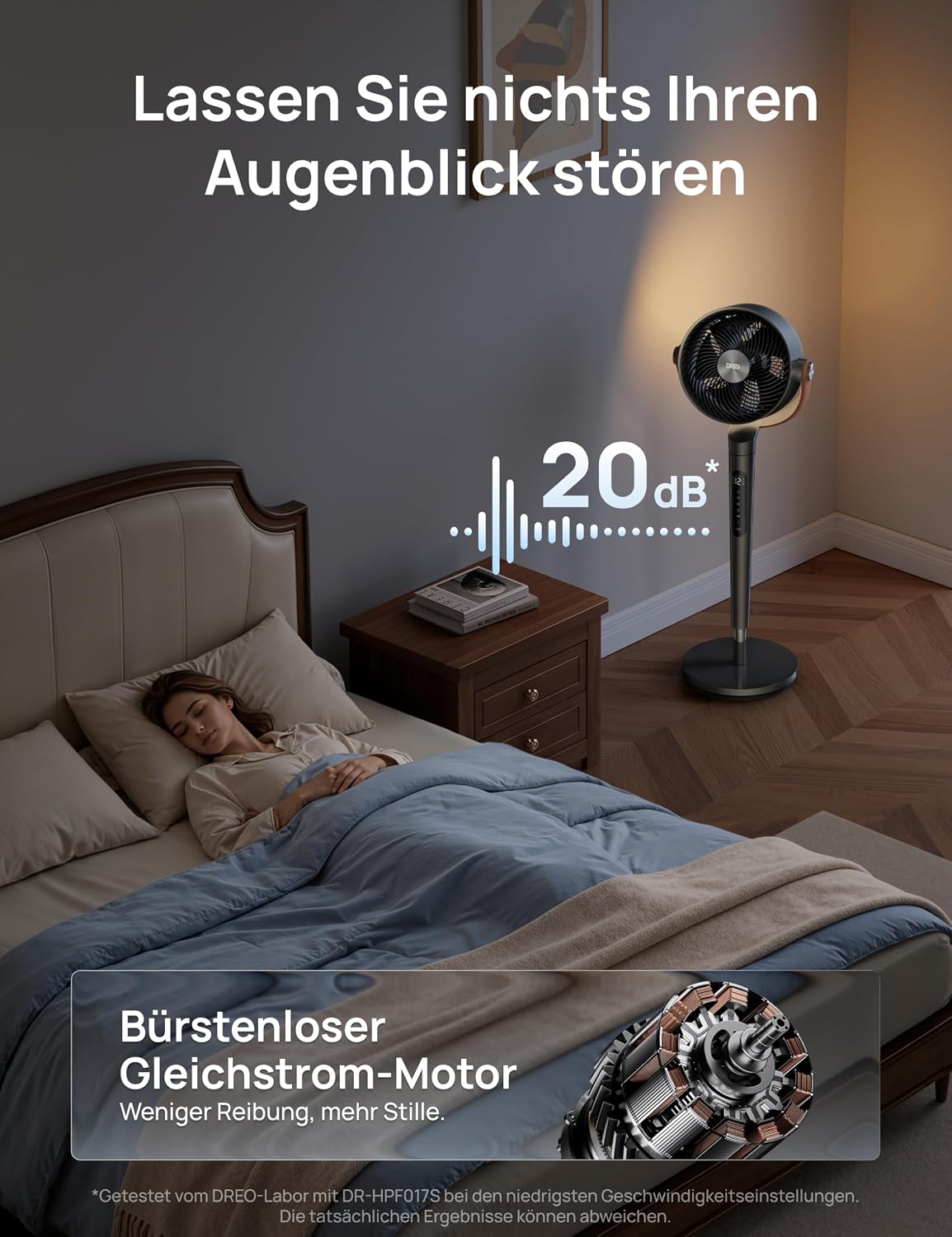 DREO PolyFan 513S DR-HAF003S Pedestal Fan 95,5cm – 2209m³/h, 20dB, RGB, 150°+120°, WiFi, Alexa, Black