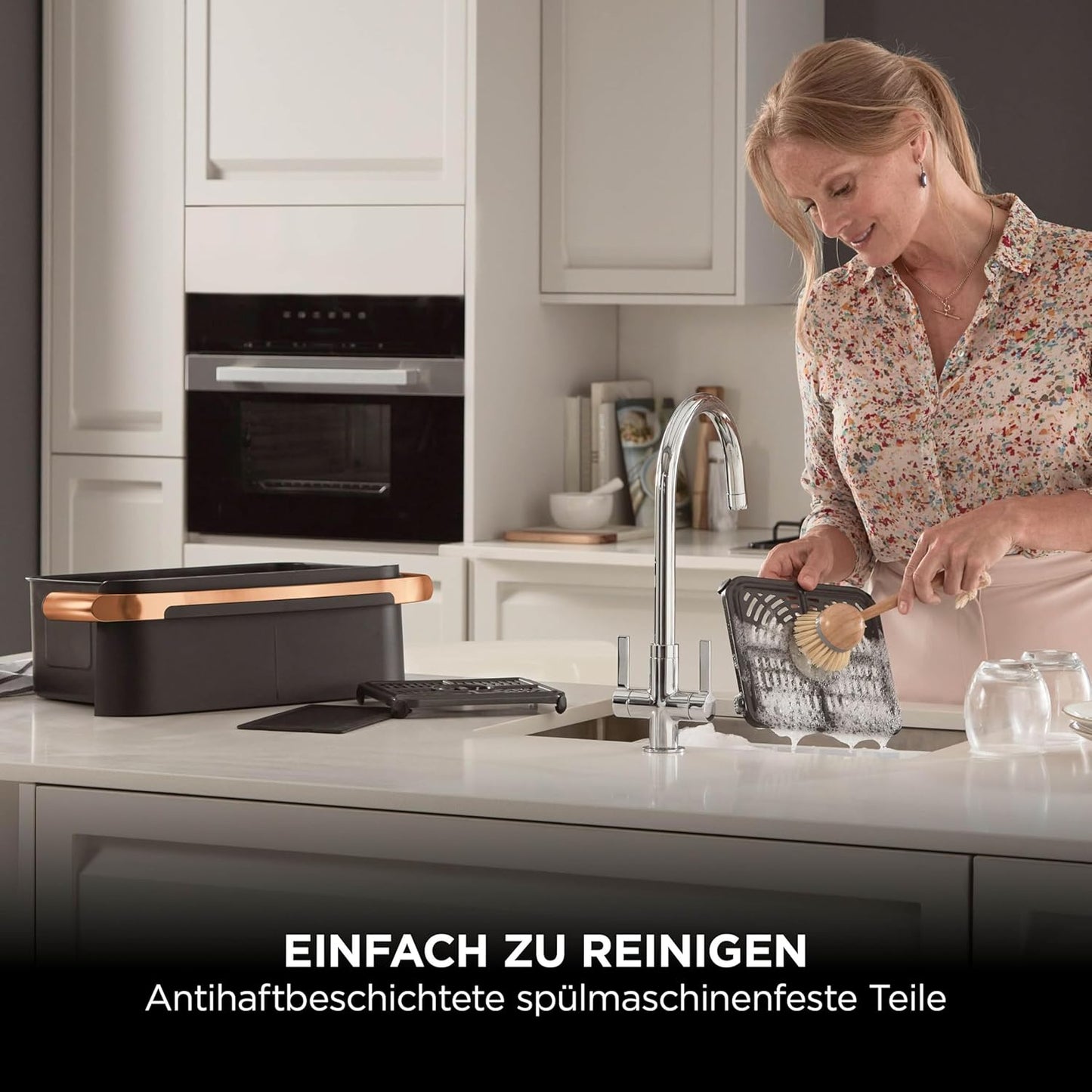 Ninja AF500EUCP Foodi FlexDrawer Air Fryer 10,4L – 7 Functions, Dual Zone, 2470W, Black/Copper