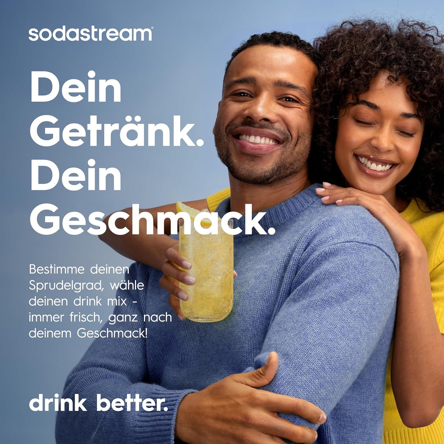 SodaStream Crystal 3.0 Sparkling Water Maker – Quick Connect CO2, 2x Glass Carafe 0,7L, Titanium/Black