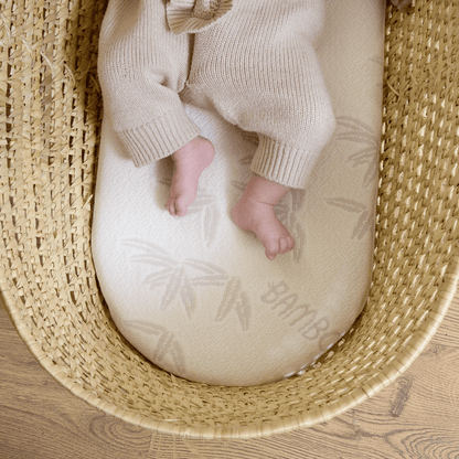 Clair De Lune Organic Palm Moses Basket - Handwoven Palm Leaf With Organic Cotton Lining For Breathable Sleep