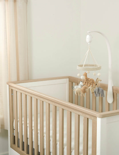 Mamas And Papas Born To Be Wild Musical Mobile With Wind Up Calming Safari Animals For Baby Sleep