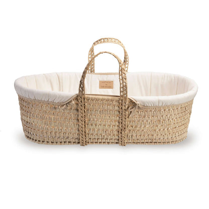 Clair De Lune Organic Palm Moses Basket - Handwoven Palm Leaf With Organic Cotton Lining For Breathable Sleep