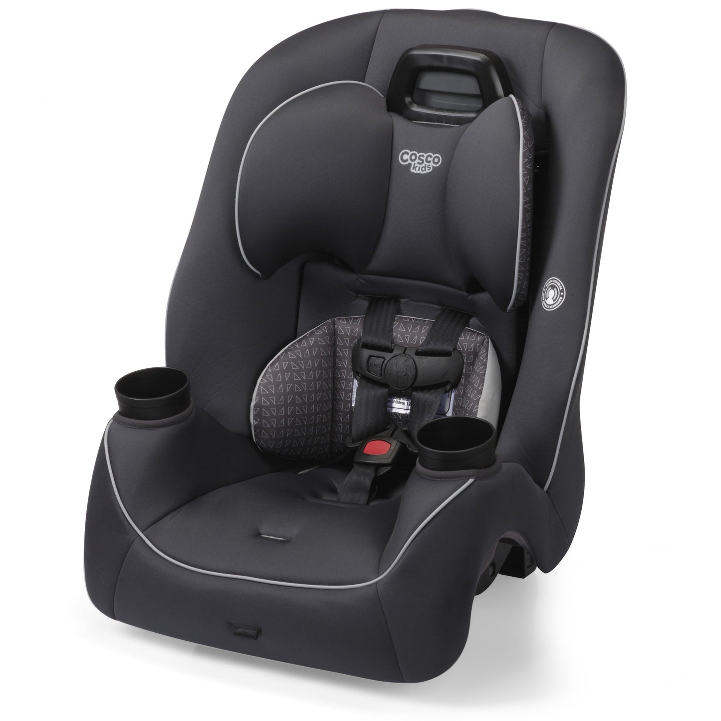 Cosco Kids Easy Elite Slim All In One Convertible Car Seat Grey Glyphs - Extended Use From Newborn To 100 Pound