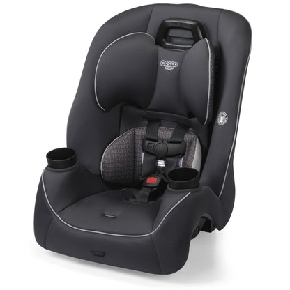 Cosco Kids Easy Elite Slim All In One Convertible Car Seat Grey Glyphs - Extended Use From Newborn To 100 Pound