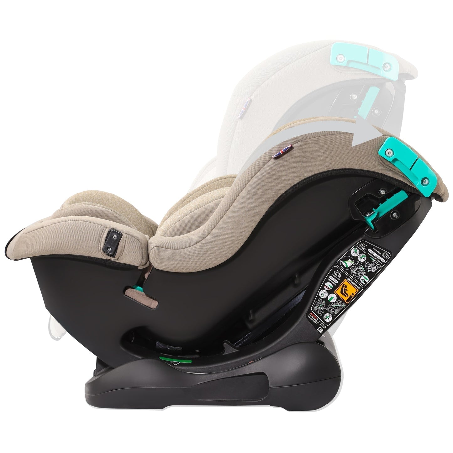 Fitzroy+ i-Size - All In One 40–150cm Child Car Seat From Birth To 12 Years, ECE R129 Certified