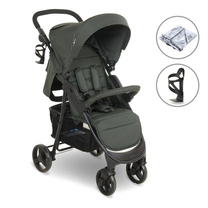 MB30 Plus Pushchair Forest Green - Lightweight Easy To Push With Large Shopping Basket