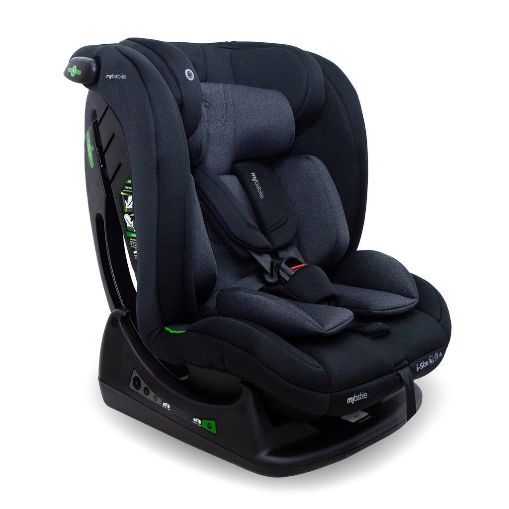 My Babiie MBCS100 2-In-1 Convertible R129 Car Seat Black - Grows With Your Child From Birth To 12 Years