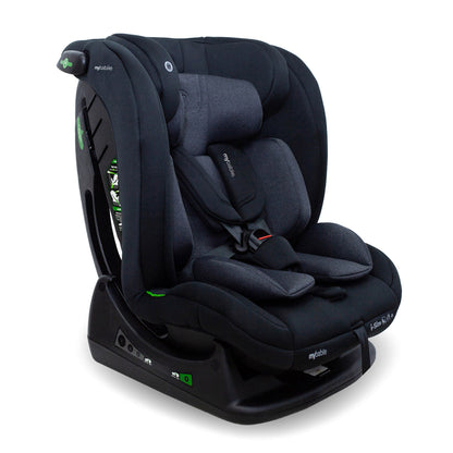 My Babiie MBCS100 2-In-1 Convertible R129 Car Seat Black - Grows With Your Child From Birth To 12 Years