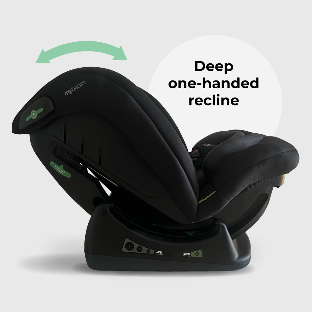 My Babiie MBCS100 2-In-1 Convertible R129 Car Seat Black - Grows With Your Child From Birth To 12 Years