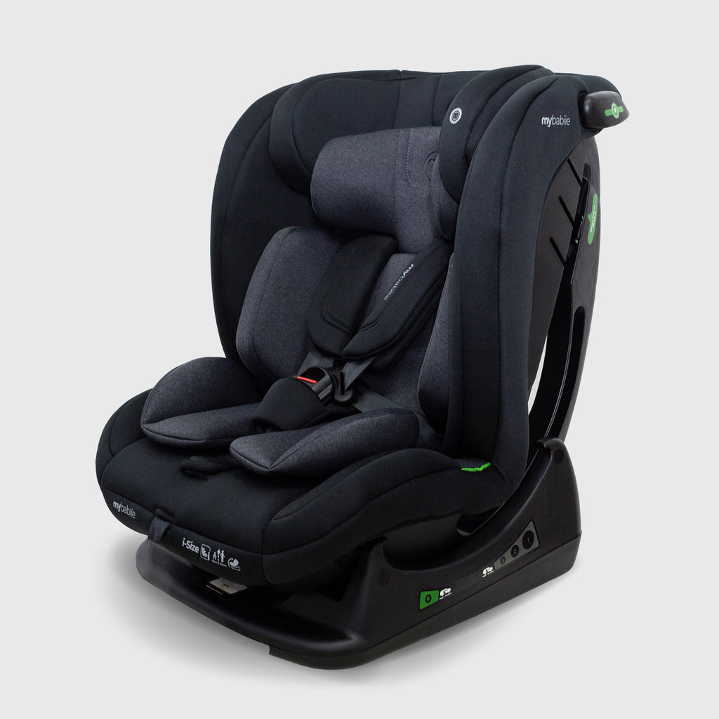 My Babiie MBCS100 2-In-1 Convertible R129 Car Seat Black - Grows With Your Child From Birth To 12 Years