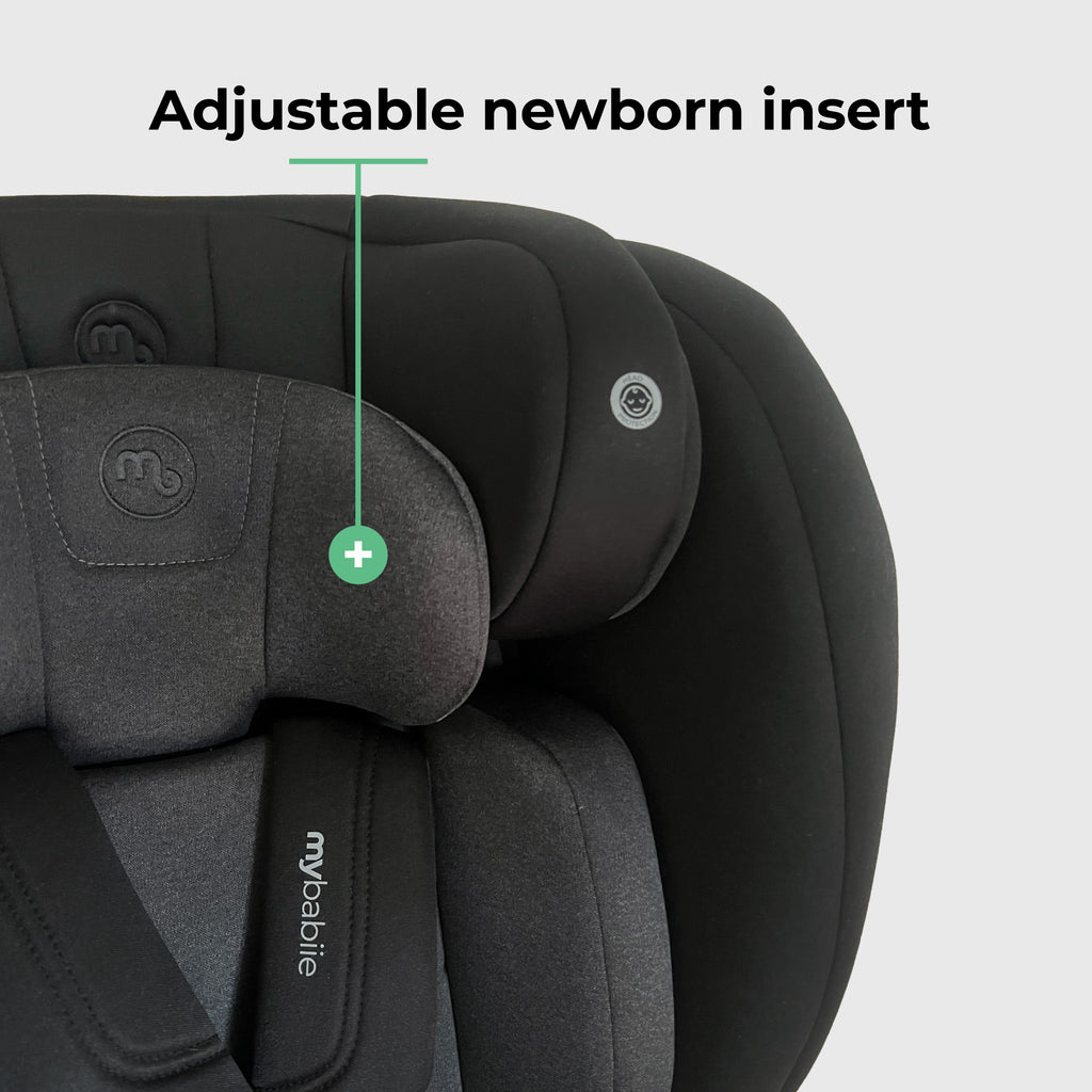My Babiie MBCS100 2-In-1 Convertible R129 Car Seat Black - Grows With Your Child From Birth To 12 Years