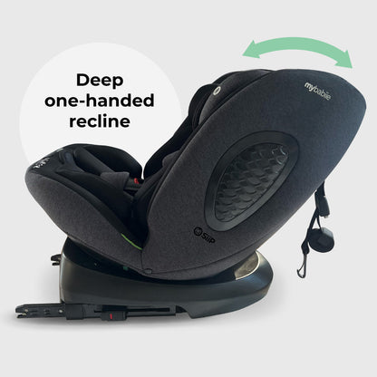 My Babiie MBCS200 Spin R129 Car Seat With Top Tether For Safe 360 Degree Rotation From Birth To 12 Years