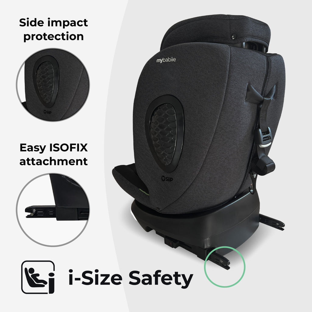My Babiie MBCS200 Spin R129 Car Seat With Top Tether For Safe 360 Degree Rotation From Birth To 12 Years