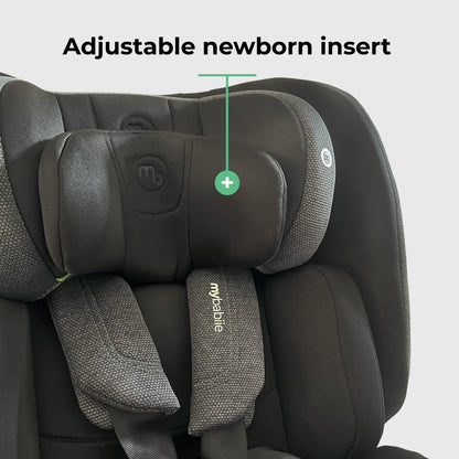 My Babiie MBCS200 Spin R129 Car Seat With Top Tether For Safe 360 Degree Rotation From Birth To 12 Years