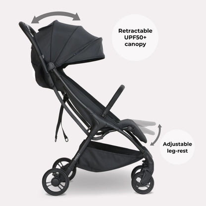 My Babiie MBX2 Compact Stroller - Ultra Lightweight One-Hand Fold With Lie-Flat Seat For All Day Comfort