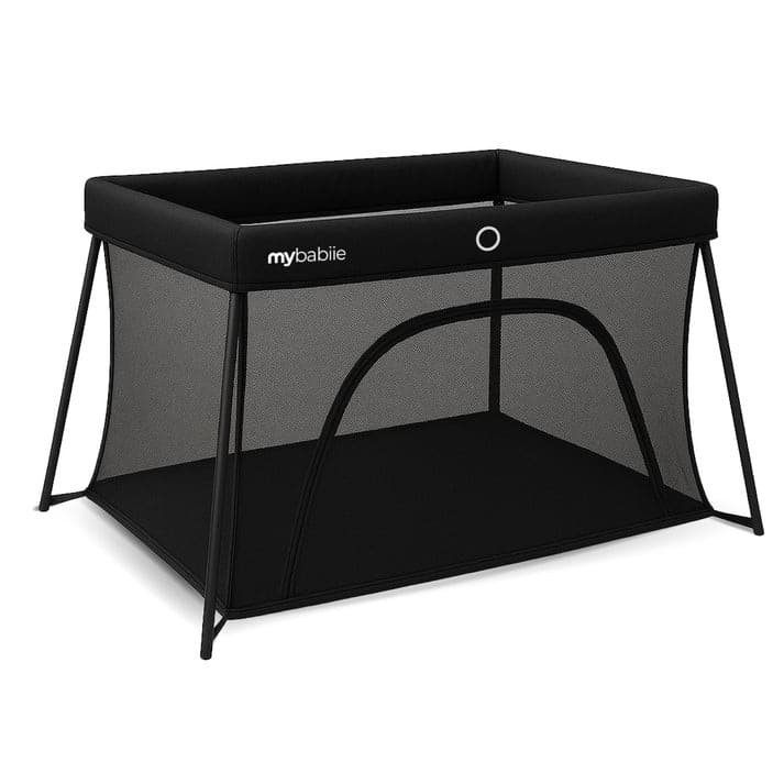 My Babiie MBTC2 Air-Light 2-in-1 Travel Cot Black - Lightweight Portable Sleep and Play Solution