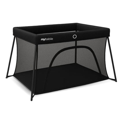 My Babiie MBTC2 Air-Light 2-in-1 Travel Cot Black - Lightweight Portable Sleep and Play Solution