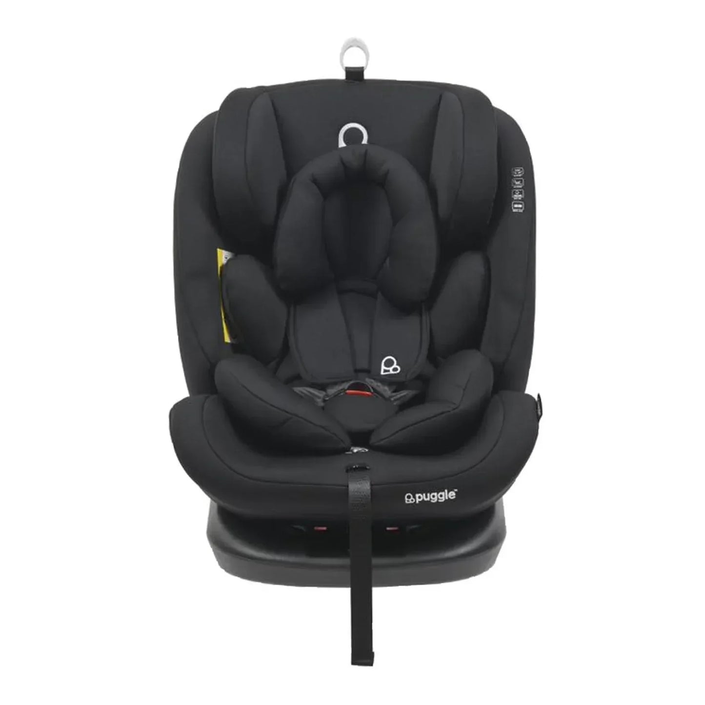 Puggle Lockton 360 Degree Rotation Luxe Group 0 1 2 3 Car Seat Storm Black - Easy ISOFIX Or Seat Belt Installation