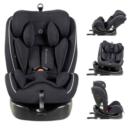 Ickle Bubba Rotator 360 Spin Group 0+/1/2/3 Car Seat Black - All In One Seat From Birth To 12 Years