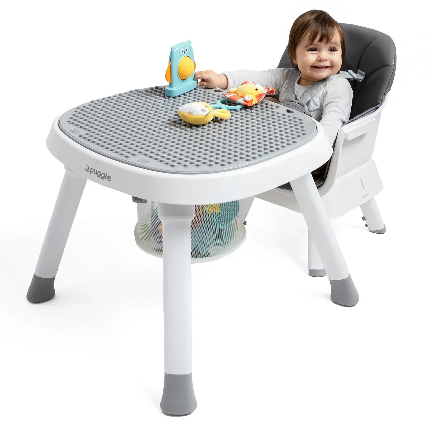 Puggle Snack And Play 7 In 1 Hi Lo Highchair - Growth Through 6 Months To 5 Years