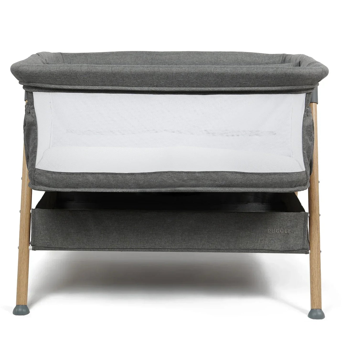 Puggle Dreamy Twin Bedside Crib - Safe Co-Sleeping For Twin Newborns Keeps Both Babies Close By Your Side