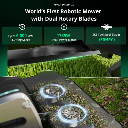Robotic Lawn Mower - 1.73 Acre Advanced Navigation | Lymow Tech