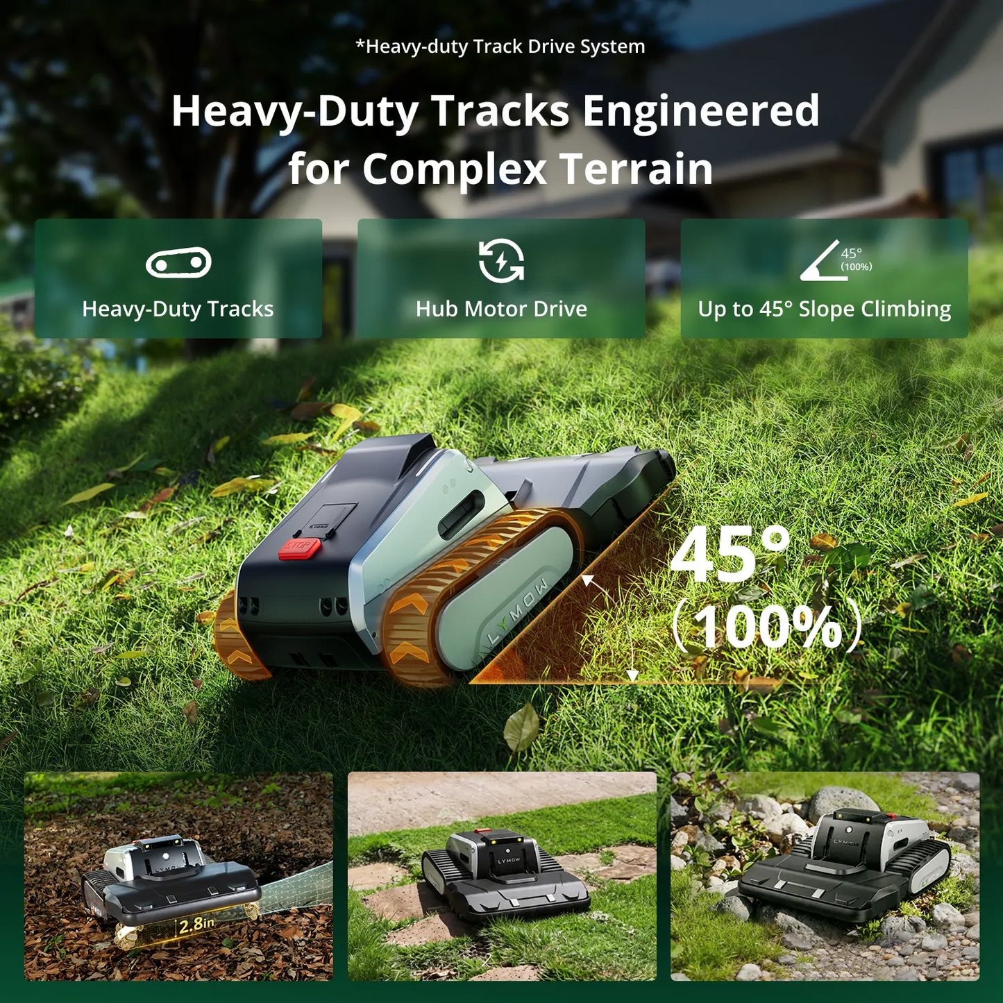 Robotic Lawn Mower - 1.73 Acre Advanced Navigation | Lymow Tech