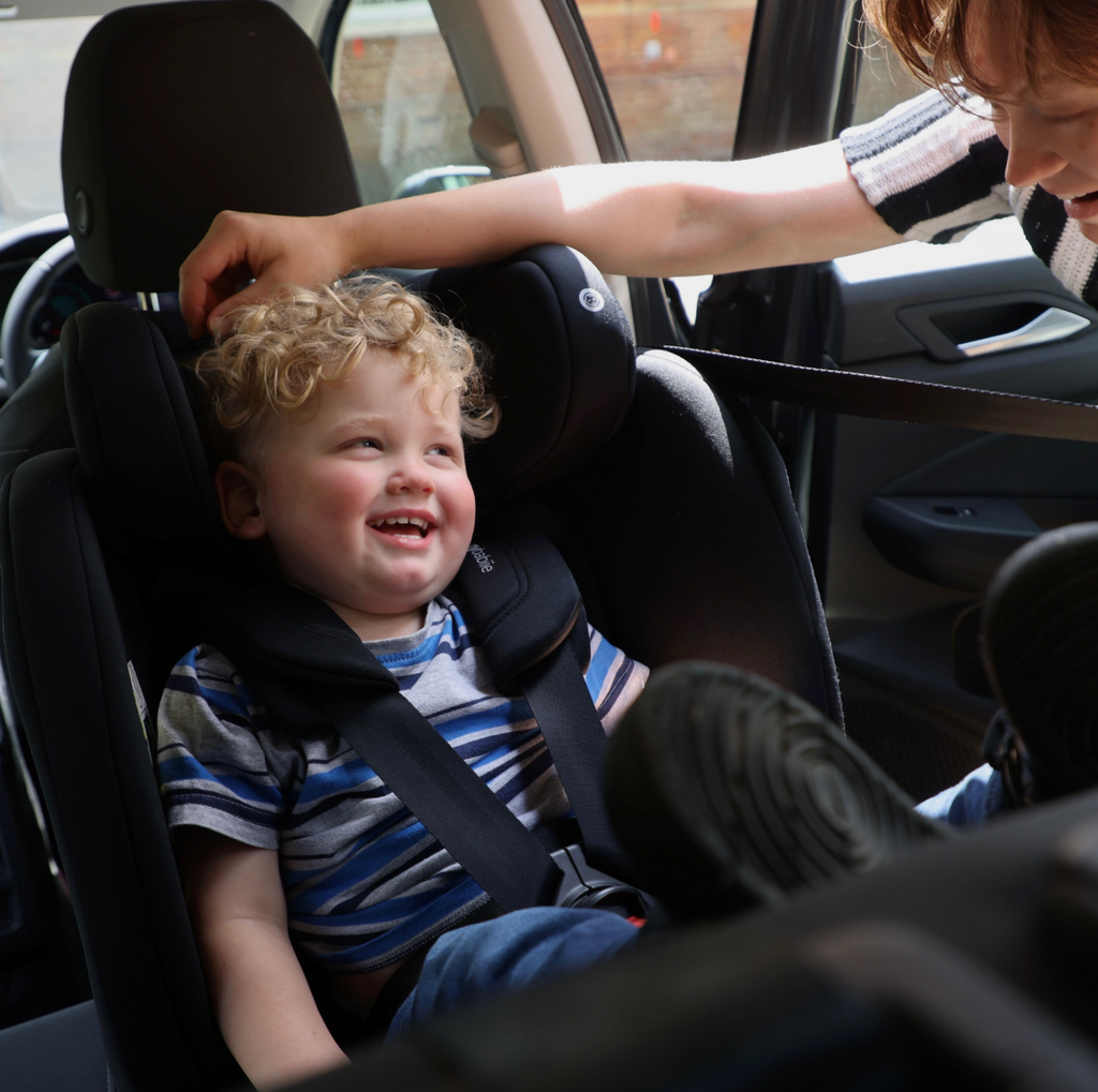 My Babiie MBCS100 2-In-1 Convertible R129 Car Seat Black - Grows With Your Child From Birth To 12 Years