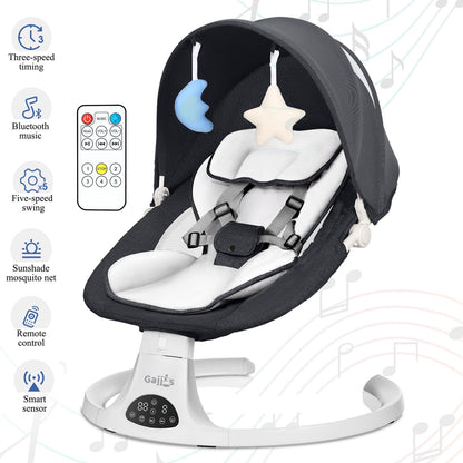 FK Sports Electric Baby Swing Rocker Chair - With Bluetooth Music And Remote Control For Soothing