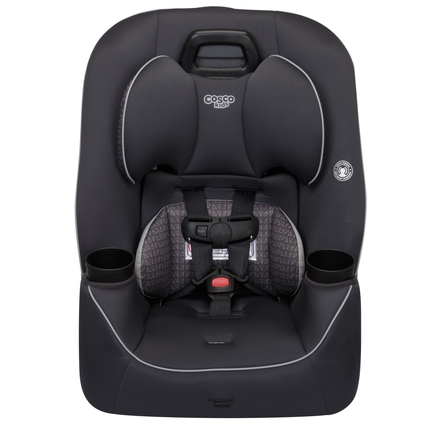 Cosco Kids Easy Elite Slim All In One Convertible Car Seat Grey Glyphs - Extended Use From Newborn To 100 Pound
