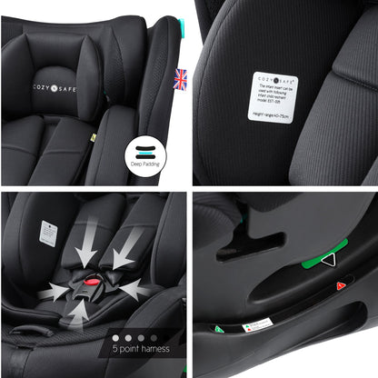 Fitzroy+ i-Size - All In One 40–150cm Child Car Seat From Birth To 12 Years, ECE R129 Certified