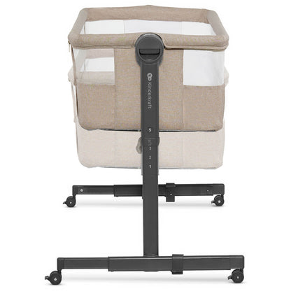 Kinderkraft Nestee Up 2 Bedside Crib - Co Sleeper and Standalone Cot for Close Nighttime Sleep Beige