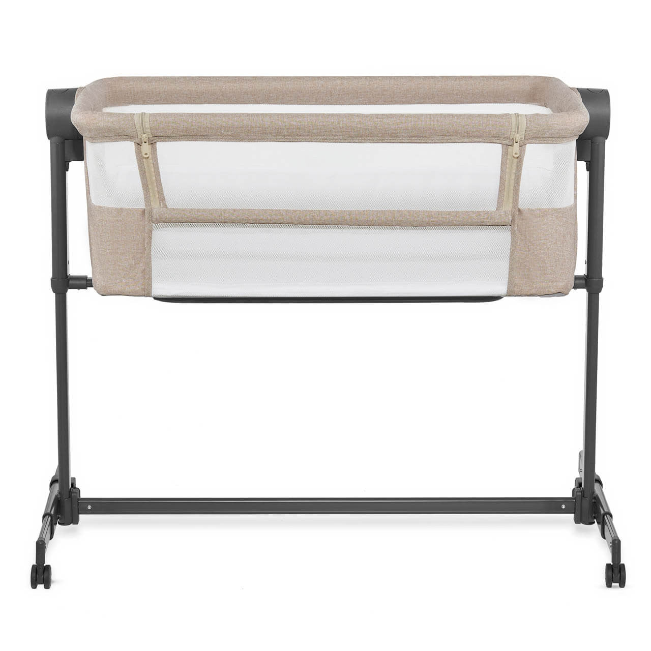 Kinderkraft Nestee Up 2 Bedside Crib - Co Sleeper and Standalone Cot for Close Nighttime Sleep Beige