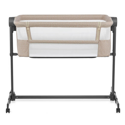 Kinderkraft Nestee Up 2 Bedside Crib Beige - Multifunctional Co-Sleeper And Standalone Baby Cot