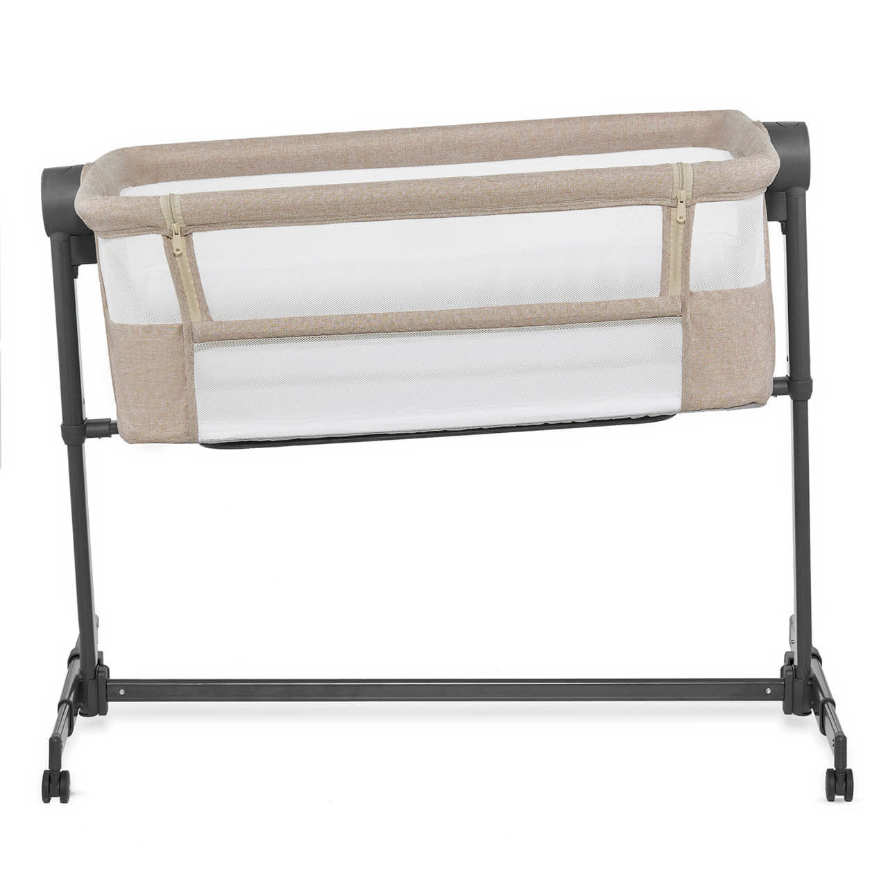 Kinderkraft Nestee Up 2 Bedside Crib - Co Sleeper and Standalone Cot for Close Nighttime Sleep Beige