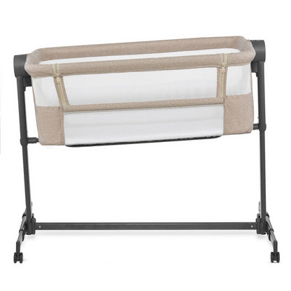 Kinderkraft Nestee Up 2 Bedside Crib - Co Sleeper and Standalone Cot for Close Nighttime Sleep Beige