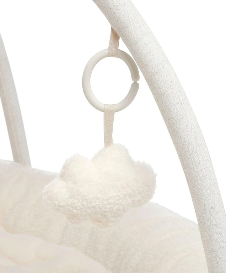 Mamas and Papas Playmat and Gym Welcome to the World Duckling - Quilted Faux Fur Base with Hanging Musical Toy