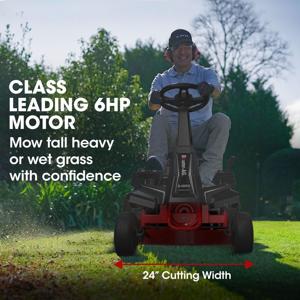Ride On Lawn Mower - 61 Cm Steel Cutting Deck | Baumr-AG