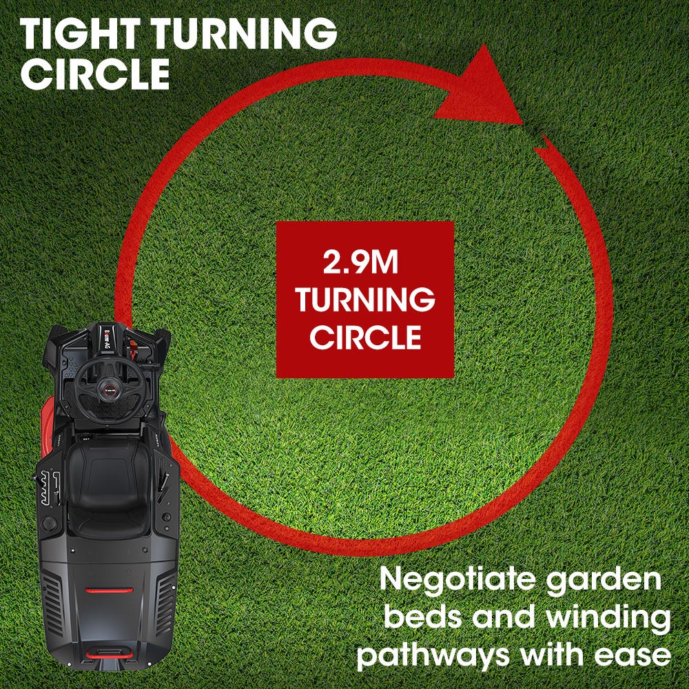 Ride On Lawn Mower - 61 Cm Steel Cutting Deck | Baumr-AG