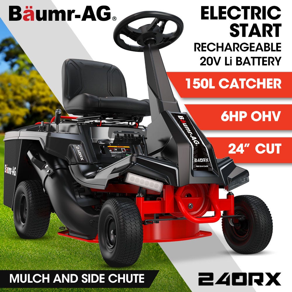 Ride On Lawn Mower - 61 Cm Steel Cutting Deck | Baumr-AG