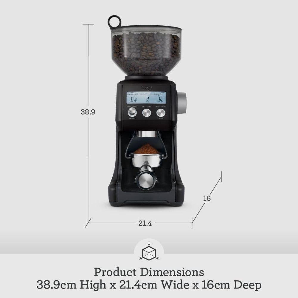 Sage the Smart Grinder™ Pro SCG820BTR Espresso Grinder for Home – Black/Silver