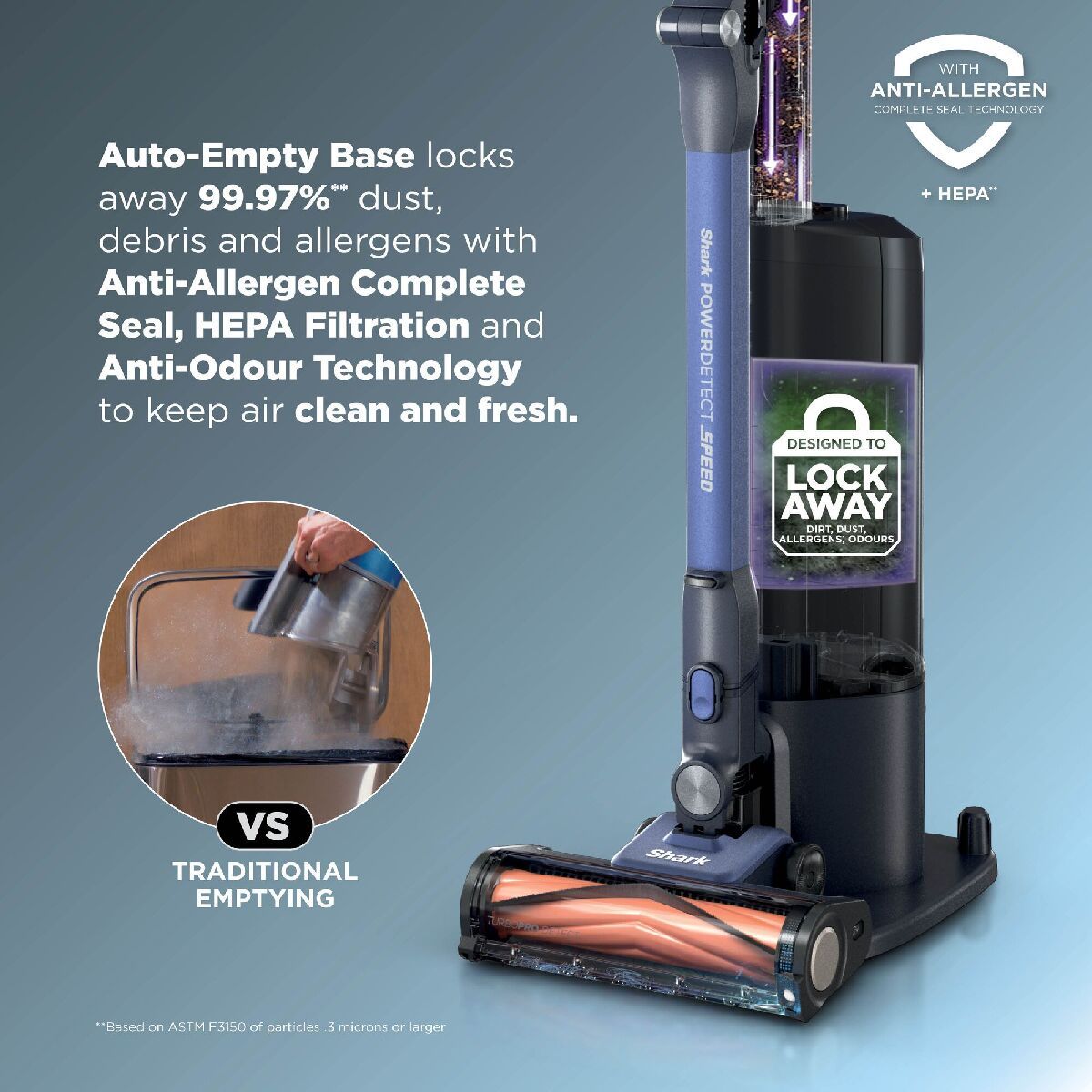 Shark IA3241UKT Cordless Vacuum Cleaner with Auto-Empty Dock