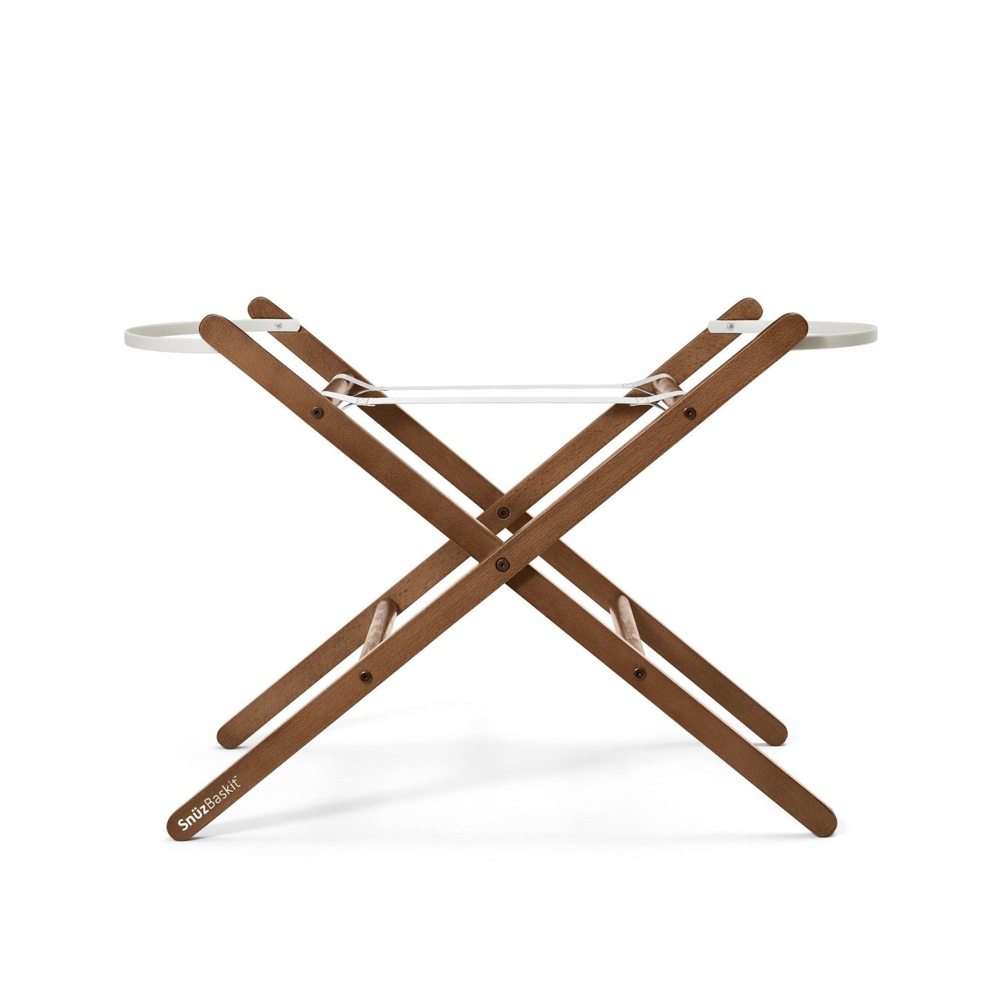 SnuzBaskit Barley Moses Basket And Walnut Stand - Timeless Comfort And Modern Convenience For Baby