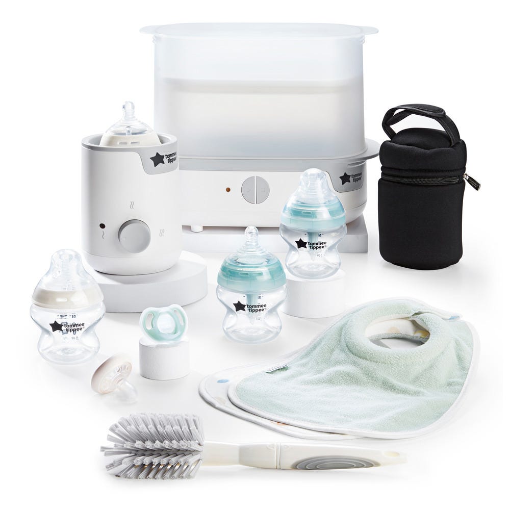 Easiwar Complete Baby Feeding Set - Natural Start And Anti-Colic Bottles With Electric Steriliser